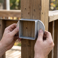 Iron Art Railing Post Base Connector for Square Tube Stair Handrails
