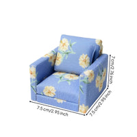 Miniature Armchair with Cushion Soft Dollhouse Armchair Boxy Furniture for Collectors