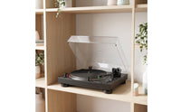 Clear Vinyl Player Dust Cover Transparent Turntable Lid with Hinges Rigid Turntable Dust Cover Hinges Long-Lasting for Vinyl Collectors