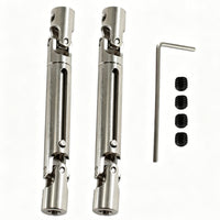 2 Pieces Front Rear Drive Shaft Wear-Resistant Set Resistant RC Metal Drive Shaft Easy to Install Hobby Parts for Model Car Builders