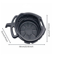 Oil Drain Pan Reusable Car Oil Change Pan Ergonomic Handle for DIY Enthusiasts