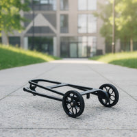 Rear Cargo Rack with Wheels Rolling Rear Bike Rack with Rollers Easy to Install for Commuters, Folding Bikes, Commuting, Travel