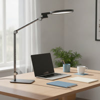 Rechargeable LED Desk Lamp with USB Ports Touch-Control Folding Desk Lamp with Night Light Adjustable Dimmable for Students, Professionals, Office, Workbench