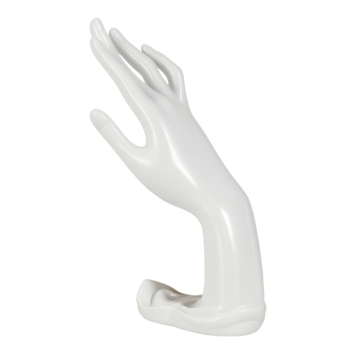 Glossy Finish Jewelry Display Hand Smooth Hand-Shaped Jewelry Stand PVC Tabletop