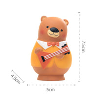 Nesting Doll Design Bear Ornament Musical Instrument Theme for Desktop