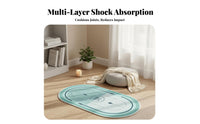 Noise Reducing Jump Rope Mat Multipurpose Oval Jump Rope Mat Wear-Resistant Knee Protection for Indoor, Home Gym, Apartment