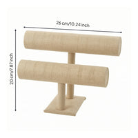 Bracelet Display Stand Two-Tier Bracelet Holder with Rectangular Base Detachable