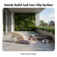 Indoor Dog Potty Tray Easy to Hygienic Pet Training Toilet Keeps Paws Dry Puppy Housebreaking Tray for Indoors, Apartment Living, Lavatory