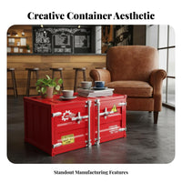 Multi-Functional Shipping Container Chest Double Door sturdy design Chest Space-Saving Coffee Table Sturdy frame for Apartment Dwellers, Design aficionados, Living Room, Commercial Spaces, Man Cave, Bedroom