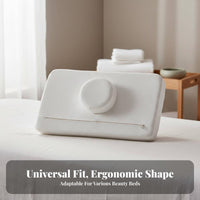 Anti-Collapse Beauty Bed Pillow Universal Rectangular Pillow with Neck Roll Ergonomic Design for Spa Professionals