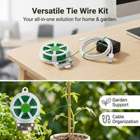 Synthetic Plant Tie Wire Dispenser, Tomato, Passionfruit, Fruit Tree & Vegetable Plant Tie, Built-in Cutter, for Climbing Plants