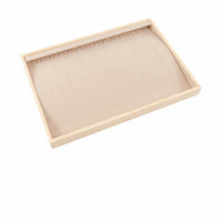 Wooden Wood Jewelry Tray Beige Cloth-linedLined Tray Shallow Home Storage Flat Profile