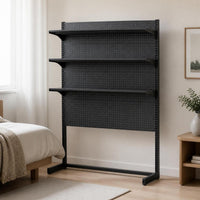 MingTian Perforated Pegboard Standing Shelf Unit for Desk Organization and Display, No-Drill Gaming Setup Storage