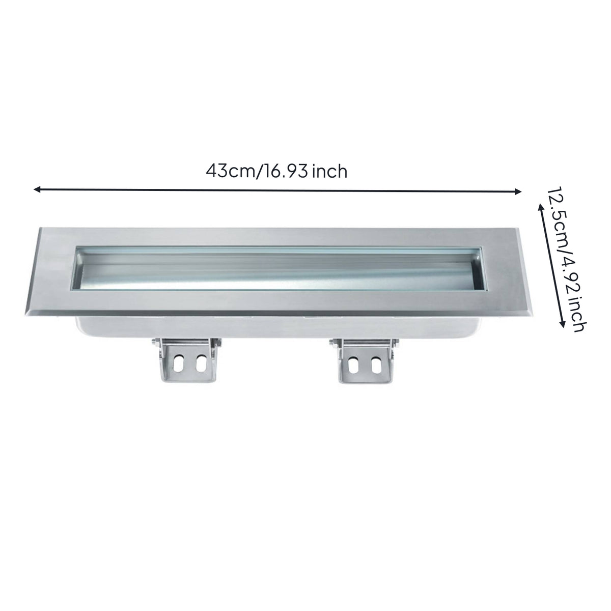 Underwater Light Housing Stainless Steel Recessed Light Housing Easy Installation Long-Lasting for Water Features, Ponds