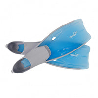 Soft Foot Pocket Snorkeling Fins Streamlined Long Blade Fins Molded Surface