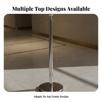Weighted Base Rope Stanchion Rust-Resistant Stainless Steel Stanchion Elegant Design VIP Rope Barrier Post Easy to Assemble for Venue Managers, Party Hosts, Business Owners, Hotels, Red Carpet Events, Airports, Exhibitions