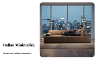 Straight-Line Settee Minimalist aesthetic Couch Italian Design Home Seating for Interior Designers, Homeowners, Living Room, Lounge Area, Office Lobby