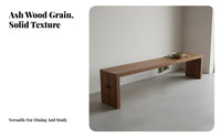Solid Wood Dining Table Multifunctional Rectangular Ash Wood Table Hard-Wearing Modern Writing Desk for Homeowners, Apartment Dwellers, Home, Study