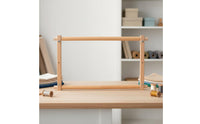 Wooden Cross Stitch Stand Sturdy Beech Embroidery Stand Needlework Gear Hands Hands-off Craft Equipment Polished Finish