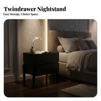 Minimalist Design Bedside Nightstand Light Luxury visually appealing Single-Drawer End Table Modern design Storage Cabinet Multifunctional for Adults, homeowners, Students, Bedroom, Guest Room, Office