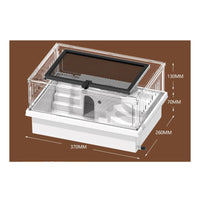 High Transparency Clear Plastic Hamster House Easy to Assemble Transparent Hamster Habitat Complete Accessories Small Animal House Ventilated for Hamsters, Indoor
