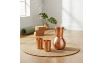 Copper Water Jug Set Snug Lid Copper Jug Set Narrow Neck Servingware