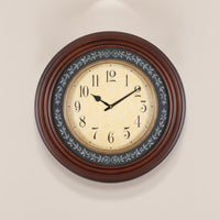 Wall Clock with Wood Frame Large Silent Wall Clock Decorative for Entryway