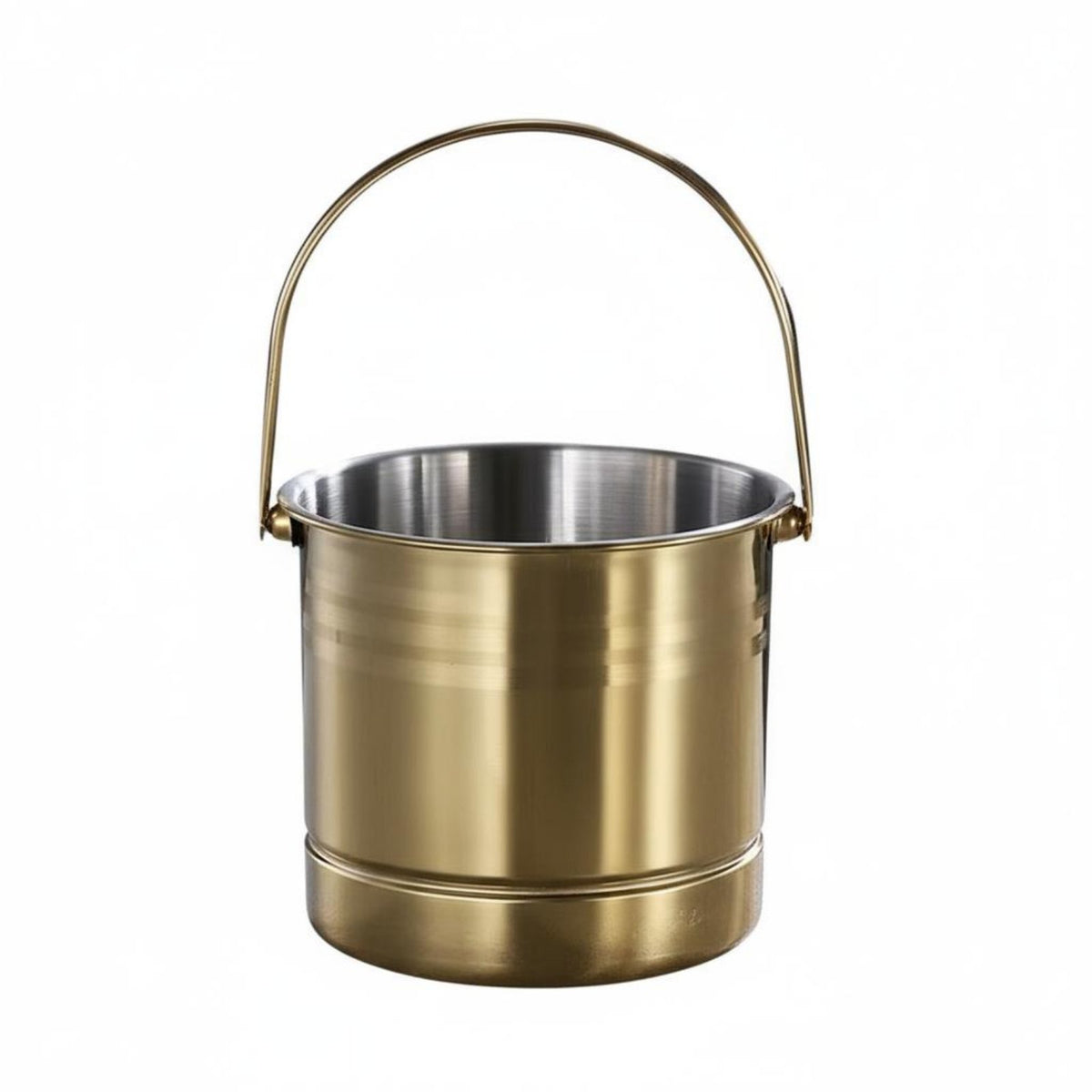 Stainless Steel Ice Container Sturdy Handles Ice Container with Strainer Stainless Steel Beverage Tub Long-Lasting Cooling