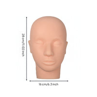 Face Inoculation Model with Ear Flat-Back Inoculation Training Mannequin Head Textured Silicone Face Model for Aesthetic Practitioners