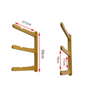 Bamboo Surfboard Rack Wooden Surfboard Display Rack Space-Saving Board Stand Organizer Secure for Living Room