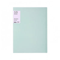 Clear Label Window 10-Pocket Display Book Slim A4 Display Book Hard Cover Document Organizer Binder Rectangular