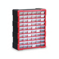 Pull-out Drawers Small Parts Drawer Organizer Vertical Plastic Parts Cabinet for Workshop, Electronics Bench