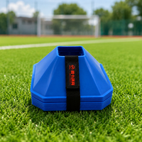 10-Pack Soccer Cones, Football Marker Cones for Agility, PE Sports Disc Cones with Carry Strap