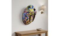 Dimensional Creature Head Wall Decor Perfect Gift Dimensional Creature Wall Art Hand-Painted Waterproof for Garden, Balcony
