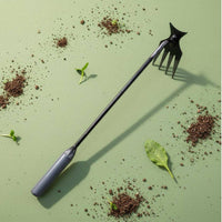 Ground-Clearing Weeder Rake Manganese Steel Handheld Soil Loosener Labor-Saving Weeding Tool for Farm