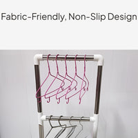 Stainless Steel 2-Tier Clothes Rack, Space-Saving Organizer