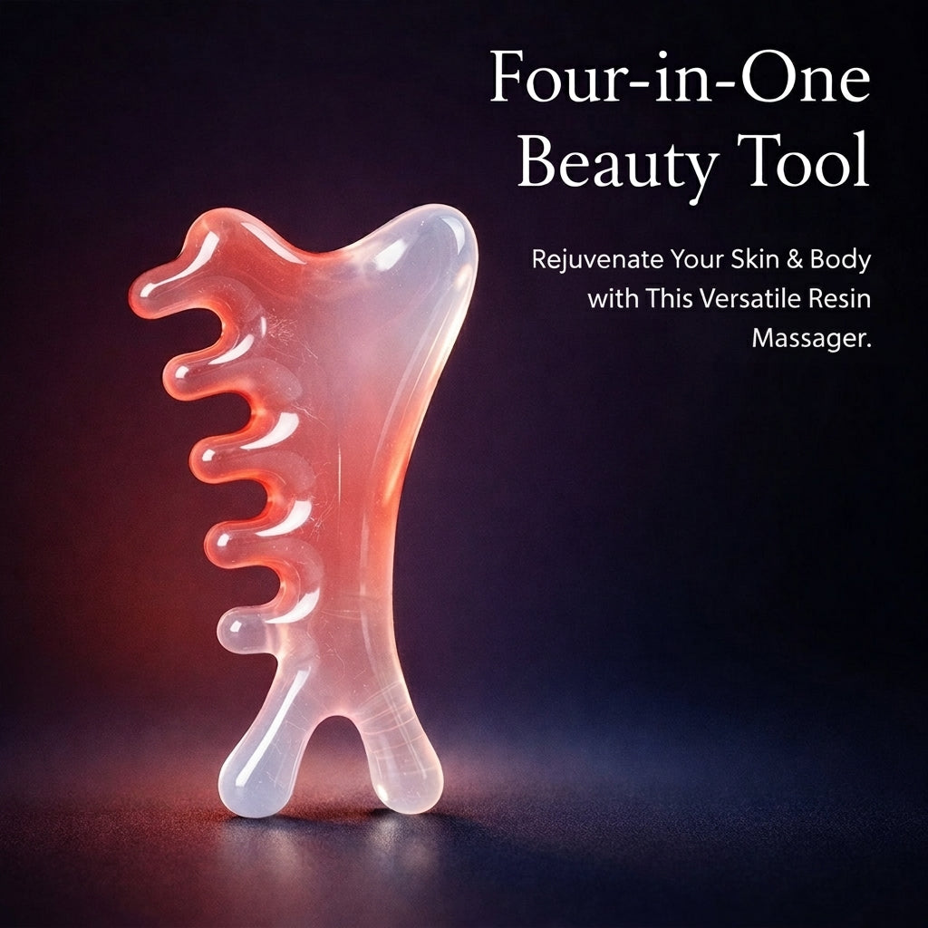 Gua Sha Board Massage Comb Set, Resin Face Sculpting Tool for Facial Lifting Body Lightweight Beauty for Head Neck