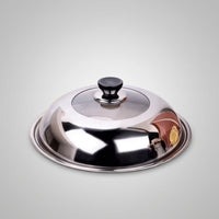 Stainless Steel Pan Lid with Tempered Glass, Thickened Frying Pan Lid and Saucepan Lid, Wok Lid with Black Handle, Pot Lid for Pudding Pot Lids