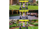 Inflatable Bunny Swing Inflatable Easter Bunny Festive Easter Yard Decoration for Garden