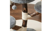 Wooden Cat Compact Area Saving Hardwood Cat Structure Climber Sturdy Animal Furniture Scratching Post