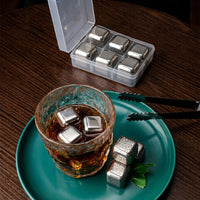 Birthday Gift for Him with Whisky Stones and Ice Tongs, 304 Stainless Steel Chilling Stones for Home Bar, Food Grade Liquor Chiller, Boxed Set