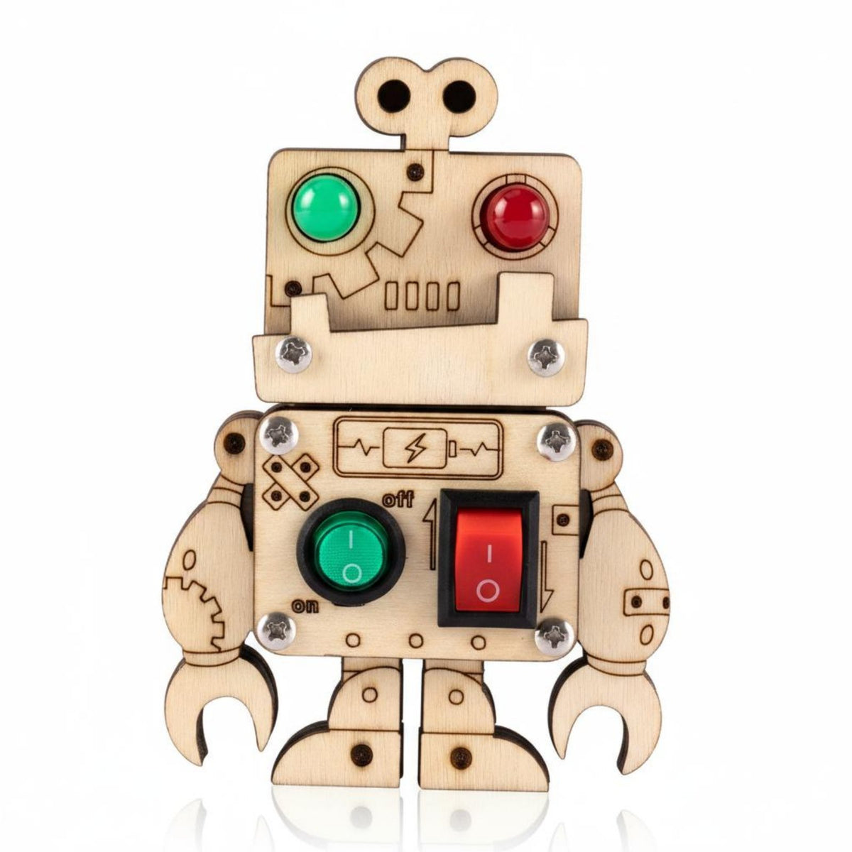 LED Lights Wooden Busy Board Hands-On Learning Educational Busy Cube Polished Wood Fine Movement Skills Toy Burr-Burr-Less for Boys