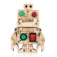 LED Lights Wooden Busy Board Hands-On Learning Educational Busy Cube Polished Wood Fine Movement Skills Toy Burr-Burr-Less for Boys