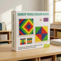 Stacking Blocks with Peg Base Rainbow Peg Board Toy STEM for Playroom, Preschool