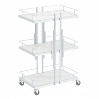 Gold Beauty Salon Trolley Elegant Design 3-Tier Salon Trolley Versatile 3-Tier Rolling Cart for Nail Technicians, Spa Professionals, Living Room