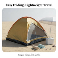 Quick Setup Portable Beach Tent Large Shade Area Folding Outdoor Tent Multi-Purpose Instant Sun Shelter Ventilated for Beachgoers, Families, Campers, Picnics, Park, Outdoors, Backyard