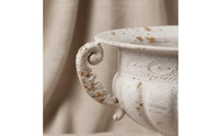 Weathered Urn Planter with Handles Distressed Pedestal Planter Decorative Urn Timeless for Florists, Tabletop, Garden