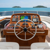 Foam Alloy Stainless Boat Steering Wheel Speedboat Steering Wheel Polished Surface Easy to Operate