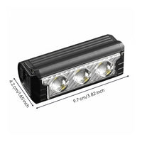 USB Rechargeable Cycle Lighting Unit Set Waterproof Bike Front Light Wide Beam Night Riding Flashlight for Bicycling
