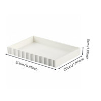 Modern Catchall Tray Versatile Fluted Decorative Tray Minimalist Home Design Decor for Entryway, Bedroom, Washroom